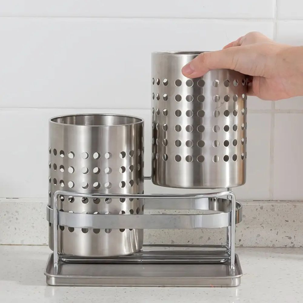 Viskana Trivent Stainless Kitchen Cutlery Organizer