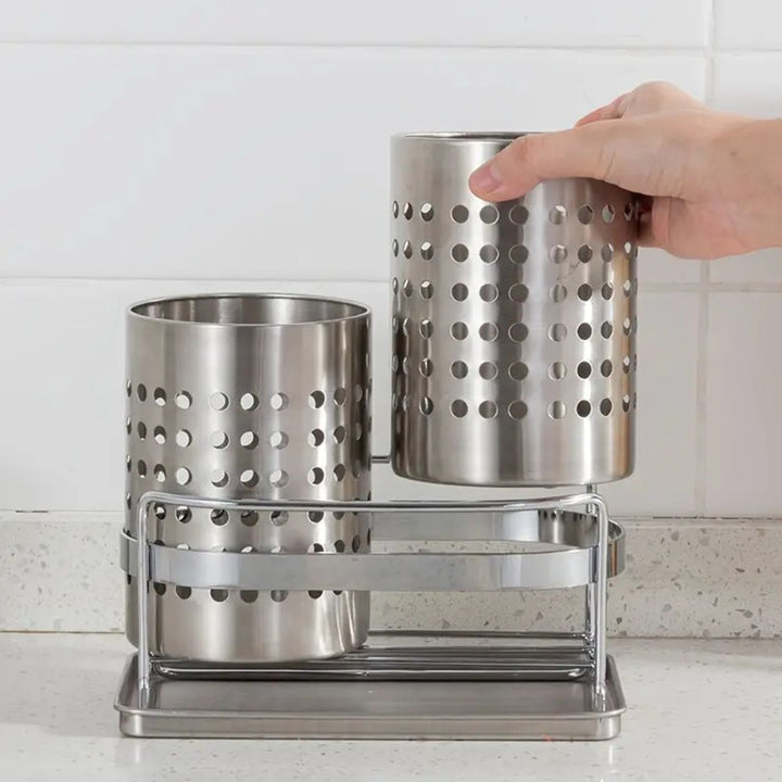 Viskana Trivent Stainless Kitchen Cutlery Organizer