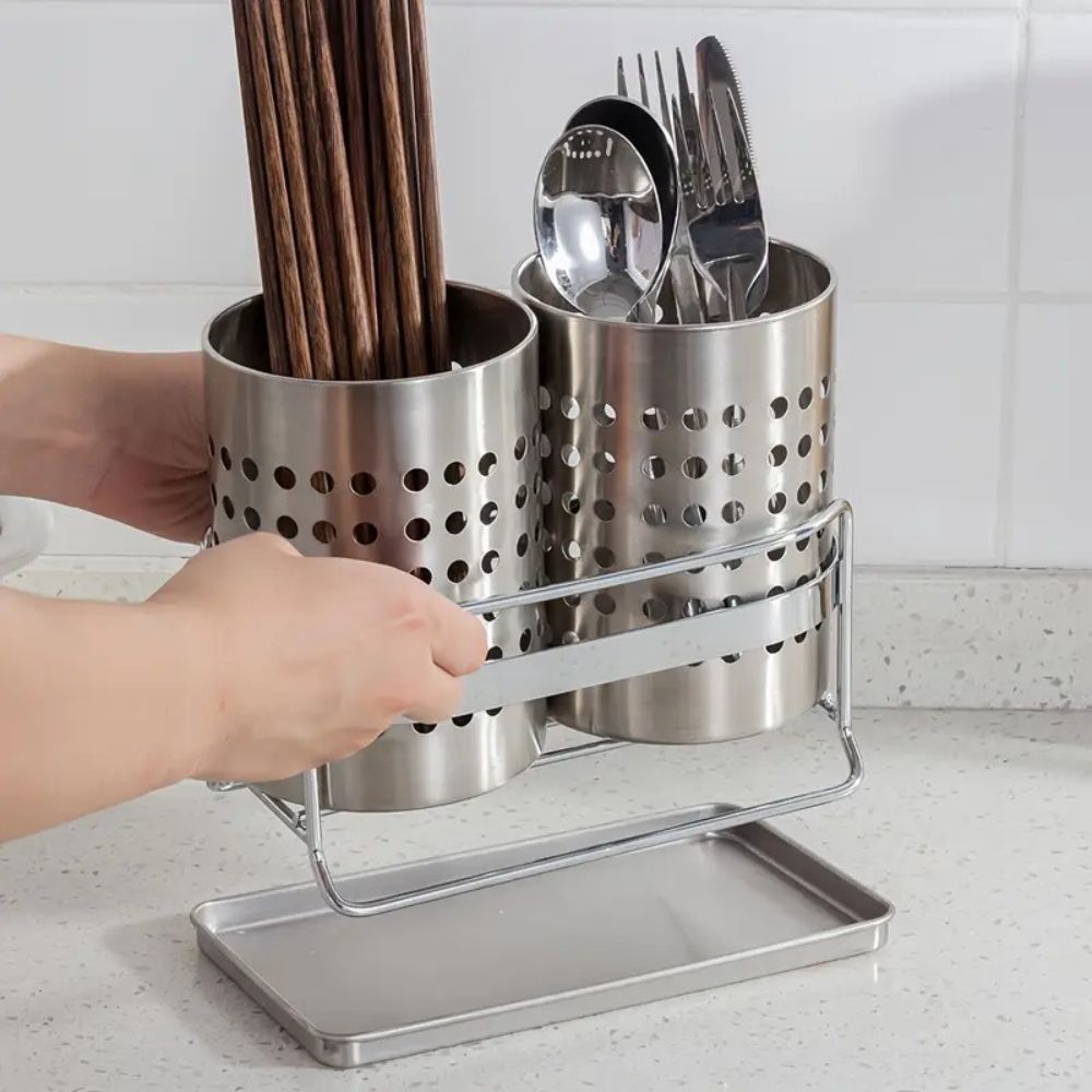 Viskana Trivent Stainless Kitchen Cutlery Organizer