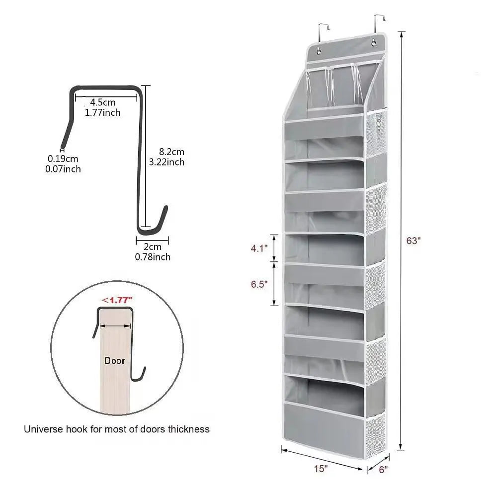 Viskana Door Hanging Organizer with Mesh Compartments – 5-Tier Storage System