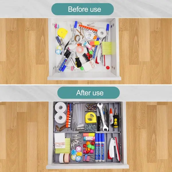 Viskana Adjustable Multilevel Drawer Organizer for Effortless Storage