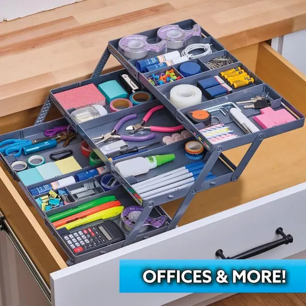 Viskana Adjustable Multilevel Drawer Organizer for Effortless Storage