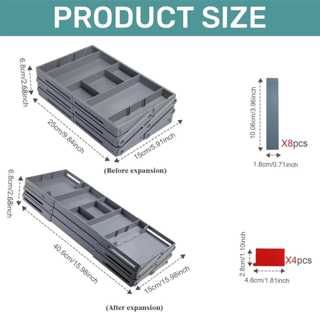Viskana Adjustable Multilevel Drawer Organizer for Effortless Storage