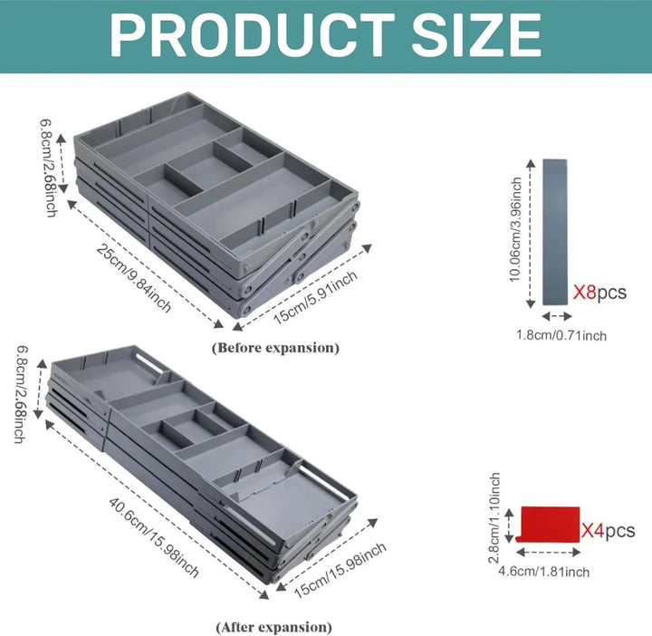 Viskana Adjustable Multilevel Drawer Organizer for Effortless Storage