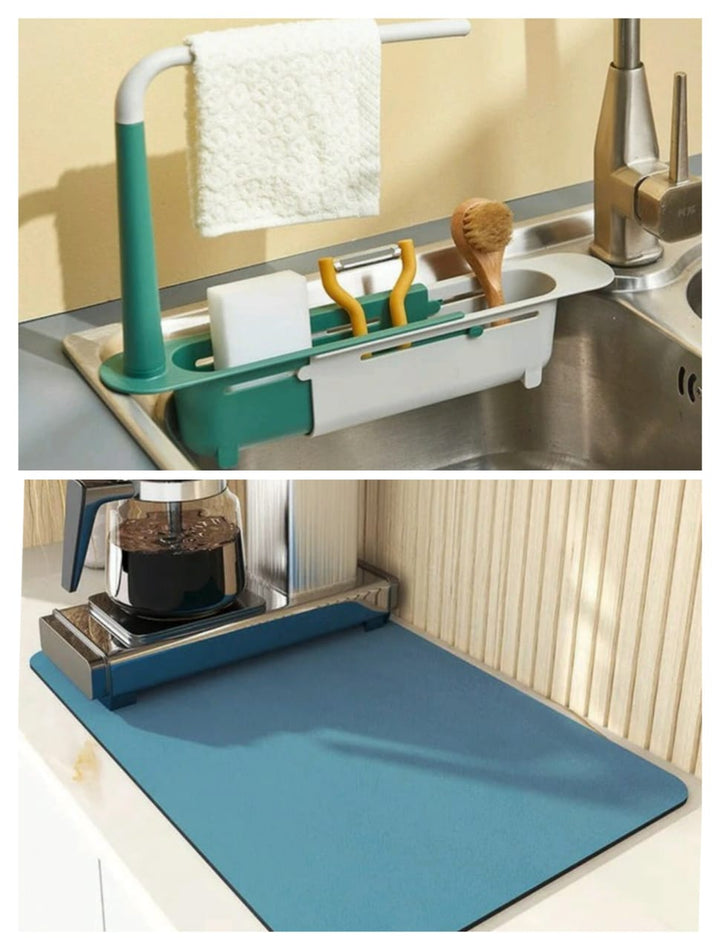 Viskana Kitchen Countertop Mat & Sink Organizer