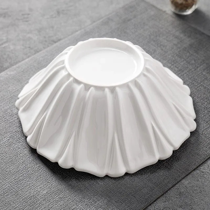 Viskana Flower Shaped Ceramic Deep Bowl