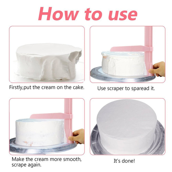 Adjustable Cake Scraper Fondant Spatulas Cream Cake Edge Smoother Viskana