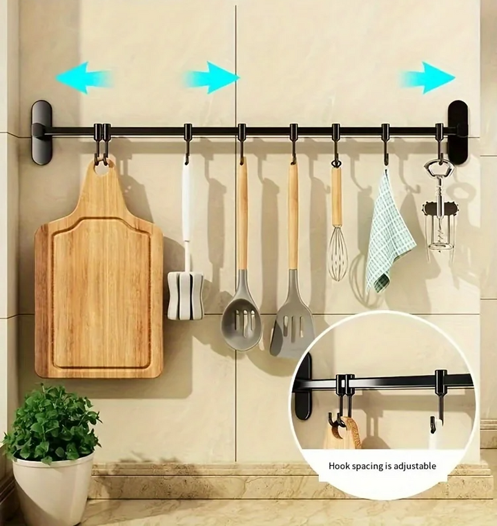 CookEase Kitchen Wall Shelf – Multifunctional Organizer for Lids, Spatulas & Kitchen Utensils Viskana