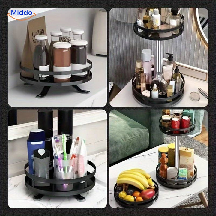 Viskana TwistRack 360° – Rotating Storage Shelf | Space-Saving Adjustable Organizer for Kitchen, Bathroom & Home