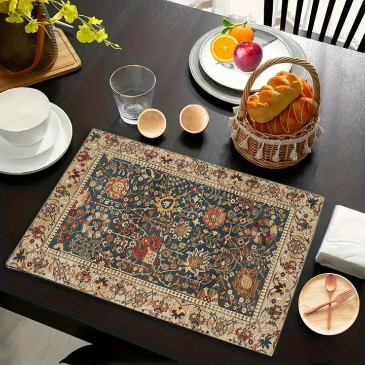 Bohemian Ethnic Woven Placemats Heat-Resistant Kitchen Table Mat Viskana