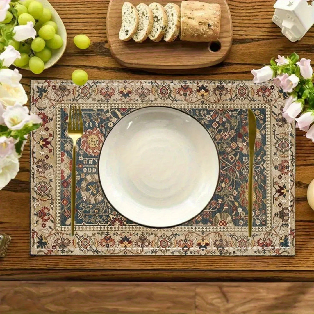 Bohemian Ethnic Woven Placemats Heat-Resistant Kitchen Table Mat Viskana