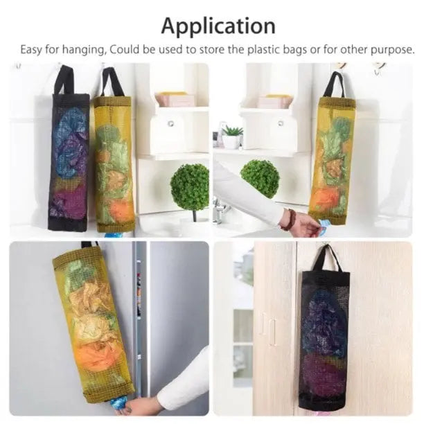 Viskana Hanging Pocket Organizer – Breathable Mesh for Storing Kitchen Bags and Fruits/Veggies