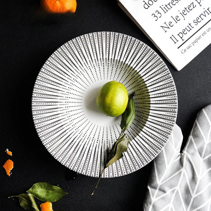Viskana Elegant Ceramic Deep Plates for Pasta, Soup, and Salads