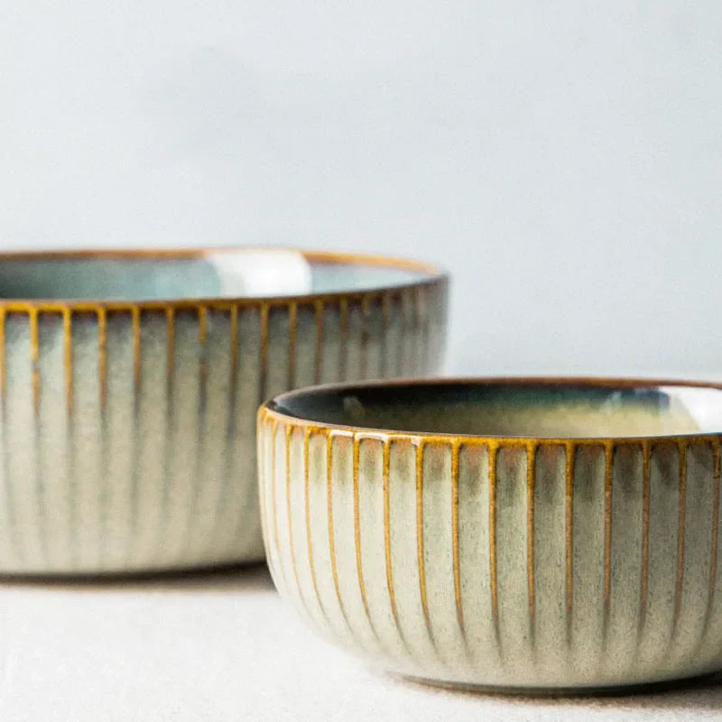 Ceramic Dessert Plate and Rice Bowl Tableware Kitchen Dinnerware Viskana