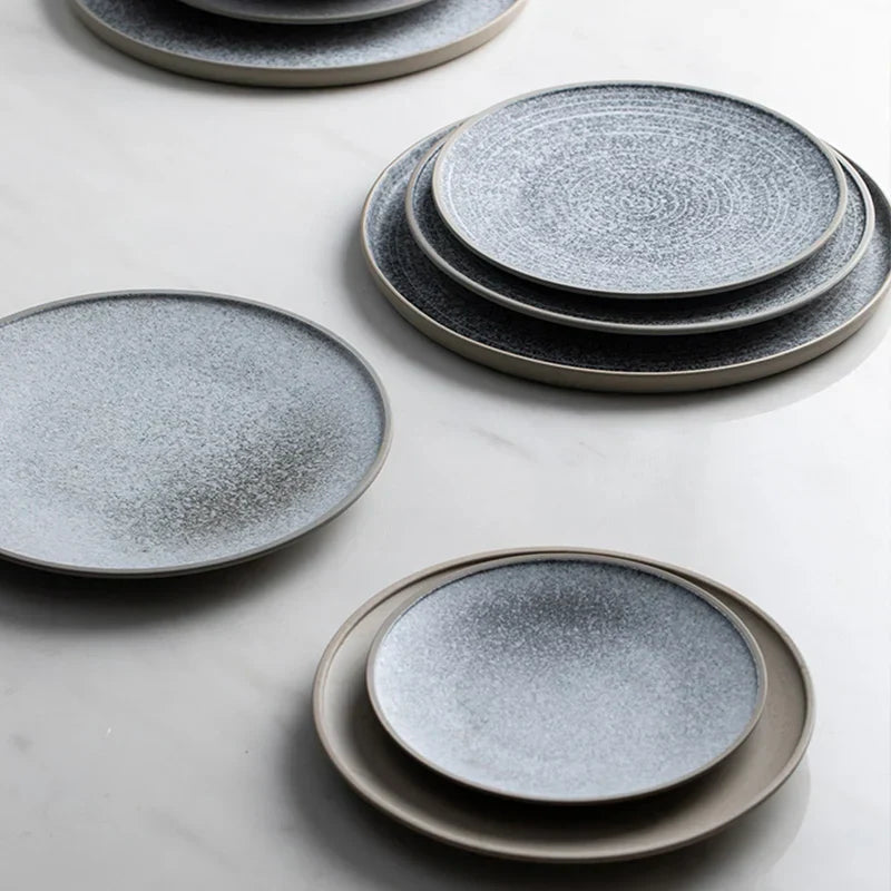 Ceramic Dinner Plate Sallow Salad Bowl Tableware Kitchen Dinner Plate Viskana
