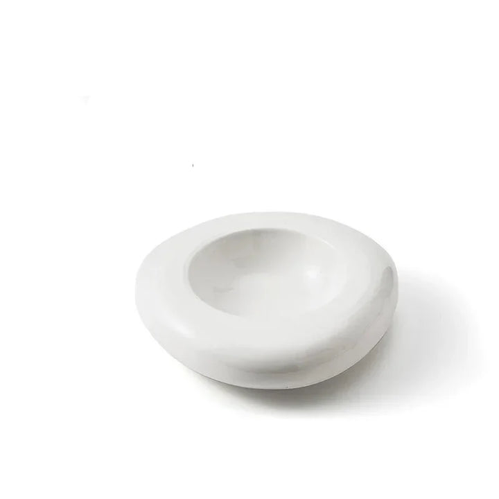Ceramic Insulation Plate White Irregular Cold Dish Plate for Cuisine Viskana