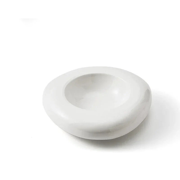 Ceramic Insulation Plate White Irregular Cold Dish Plate for Cuisine Viskana