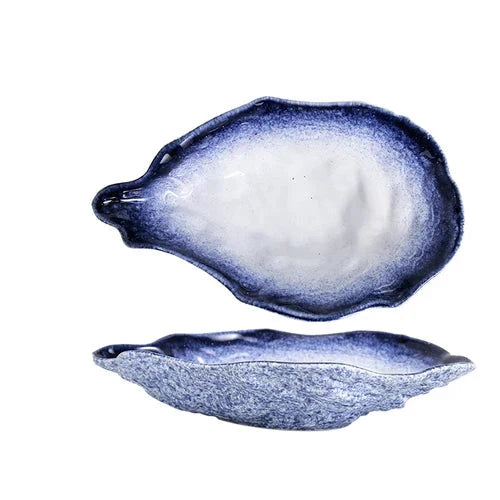 Ceramic Oyster Creative Plate Sushi Sashimi Cold Dish Tableware Plate Viskana