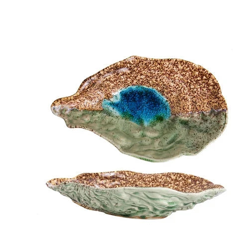 Ceramic Oyster Creative Plate Sushi Sashimi Cold Dish Tableware Plate Viskana