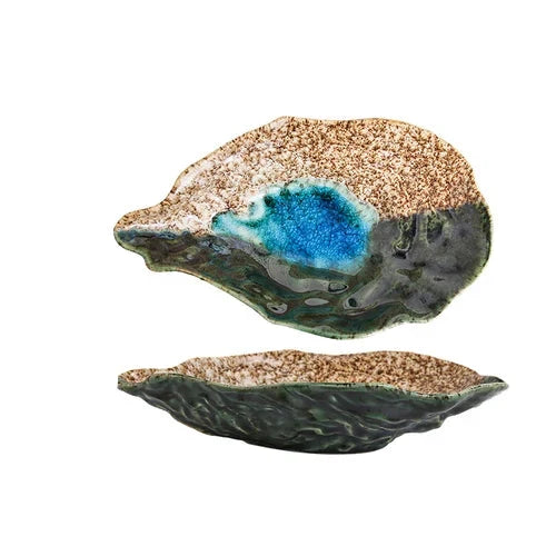 Ceramic Oyster Creative Plate Sushi Sashimi Cold Dish Tableware Plate Viskana