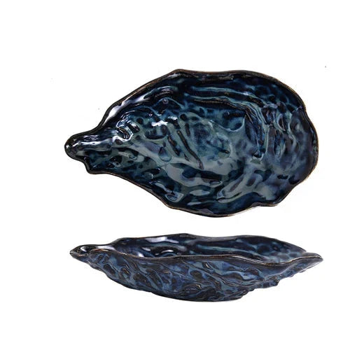 Ceramic Oyster Creative Plate Sushi Sashimi Cold Dish Tableware Plate Viskana