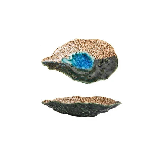Ceramic Oyster Creative Plate Sushi Sashimi Cold Dish Tableware Plate Viskana