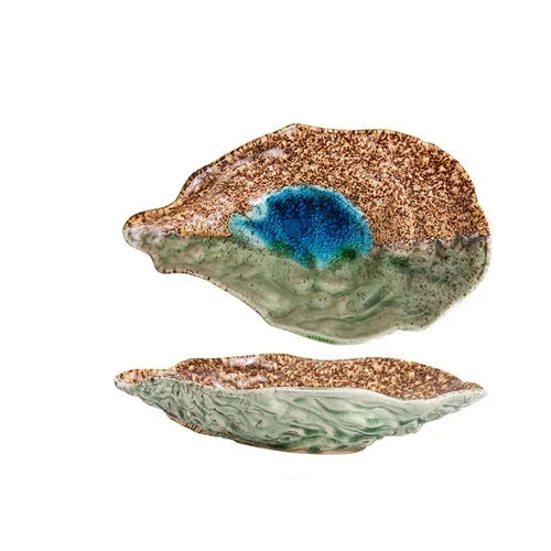 Ceramic Oyster Creative Plate Sushi Sashimi Cold Dish Tableware Plate Viskana