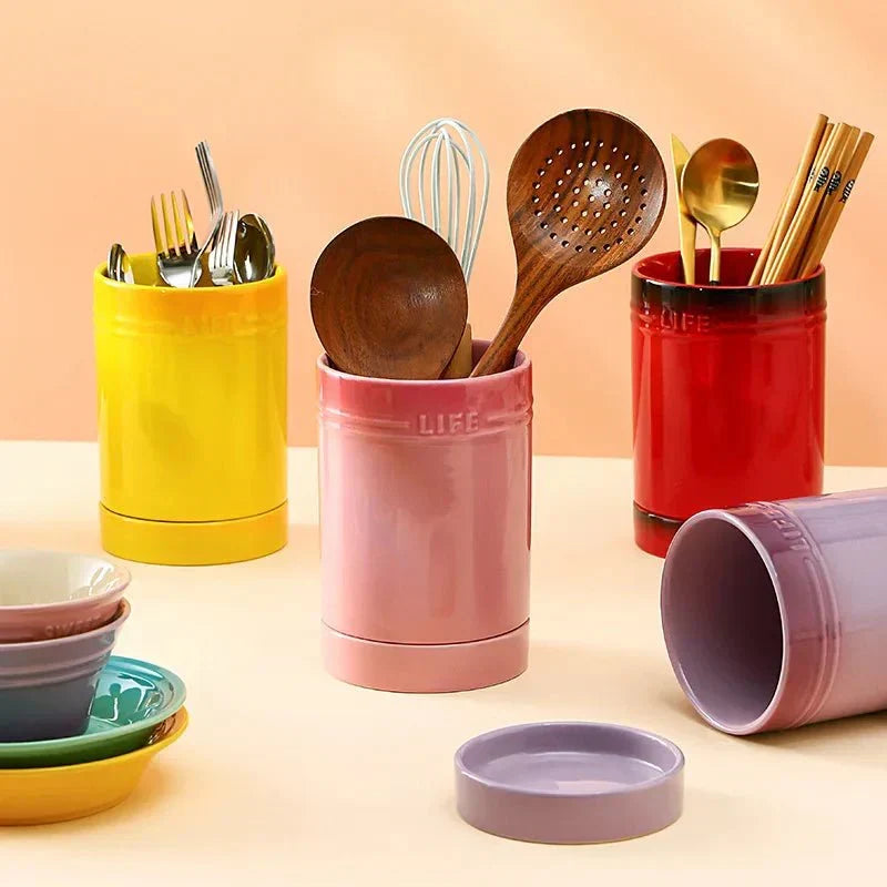 Viskana Colorful Kitchen Utensil Organizer made of Ceramic