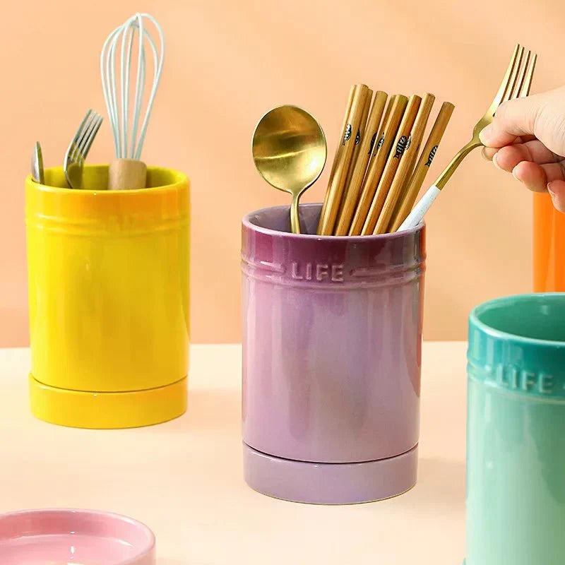 Viskana Colorful Kitchen Utensil Organizer made of Ceramic