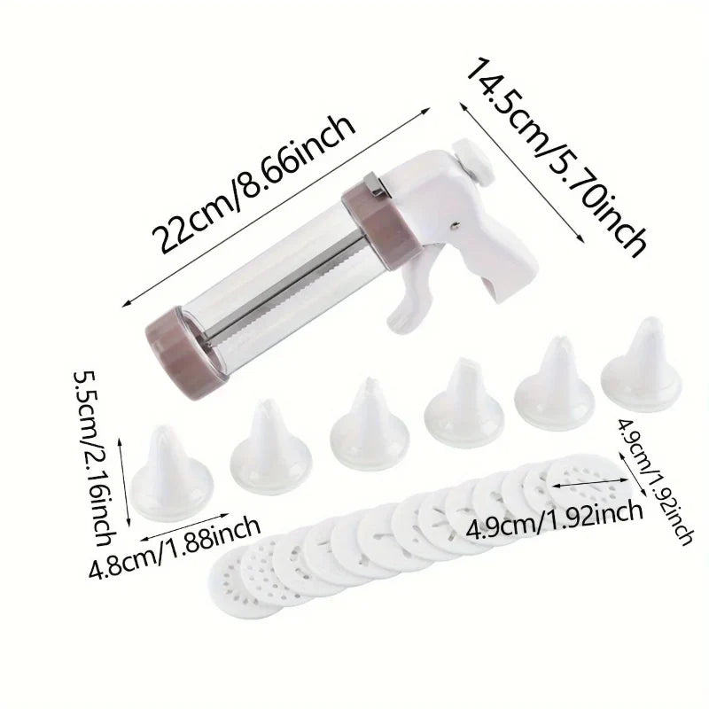Cookie Press Gun with Accessories for Small Cookies and Biscuits Set Viskana
