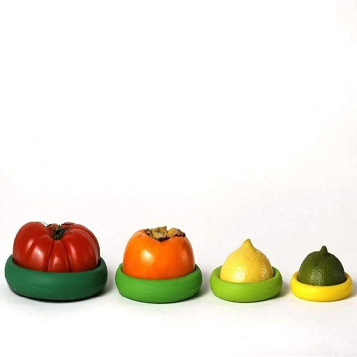 Viskana 4pcs Silicone Foodsaver - Perfectly On A Variety Of Cut Fruits And Vegetables