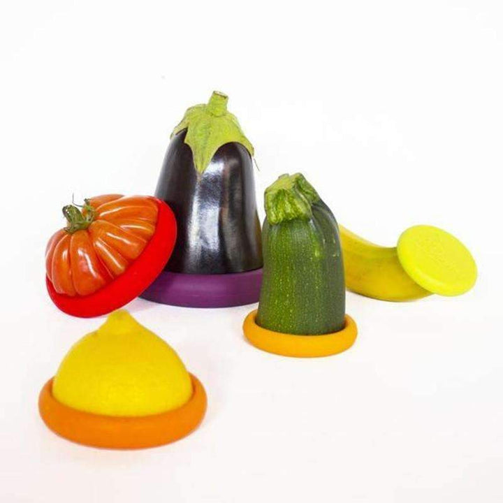 Viskana 4pcs Silicone Foodsaver - Perfectly On A Variety Of Cut Fruits And Vegetables