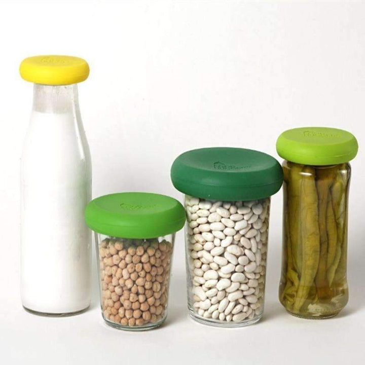 Viskana 4pcs Silicone Foodsaver - Perfectly On A Variety Of Cut Fruits And Vegetables