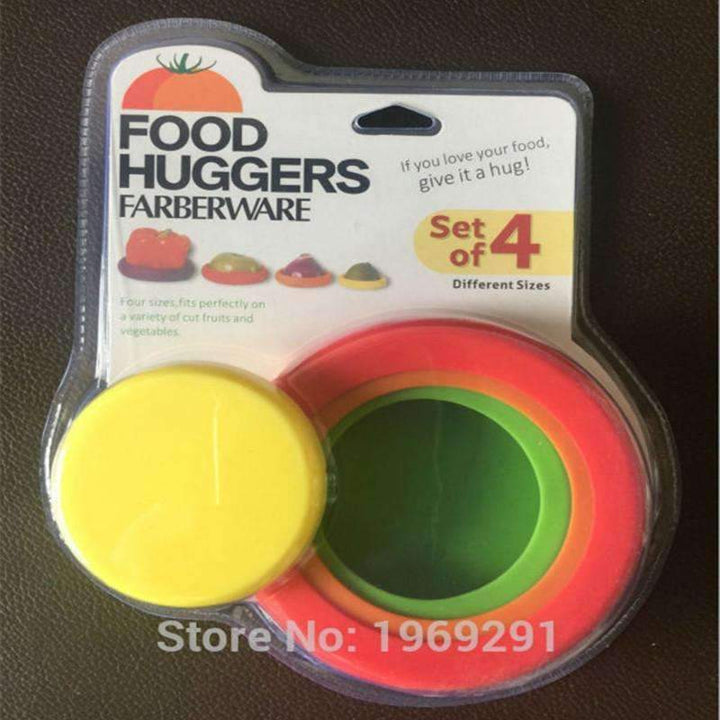 Viskana 4pcs Silicone Foodsaver - Perfectly On A Variety Of Cut Fruits And Vegetables