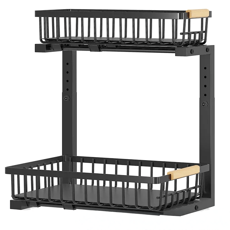 Viskana Curcura – Heavy-Duty Adjustable Steel Under Sink Organizer for Kitchen & Bathroom