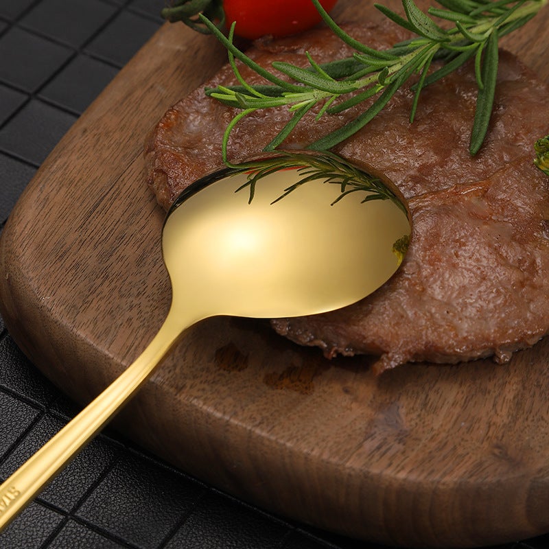 Viskana RoyalGlimmer Gold Cutlery Set - Gold Cutlery Set for a Luxurious Table Decoration