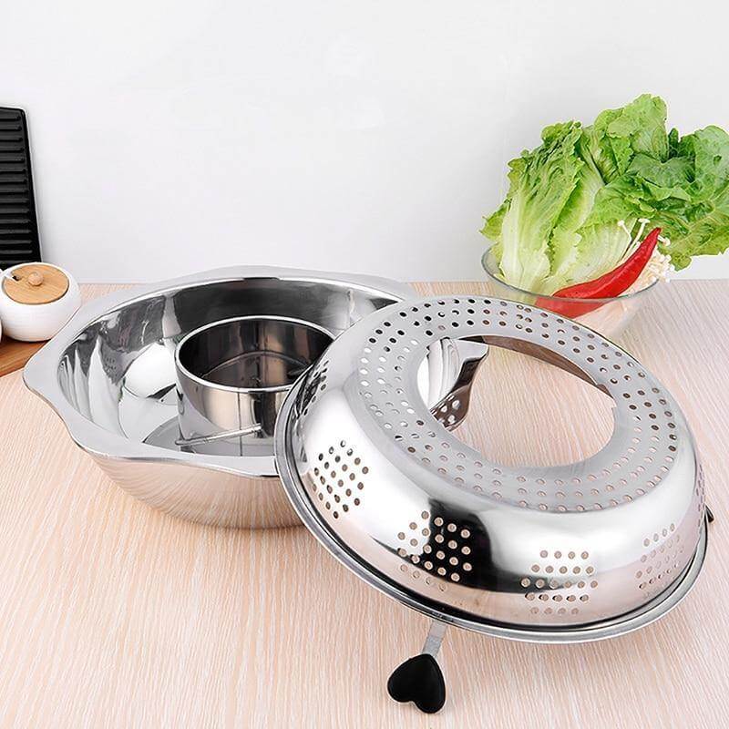 Viskana Stainless Steel Rotating Easy Cook Hot Pot Cookware