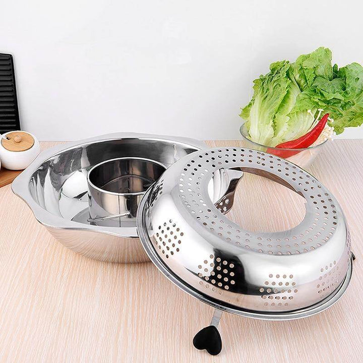 Viskana Stainless Steel Rotating Easy Cook Hot Pot Cookware