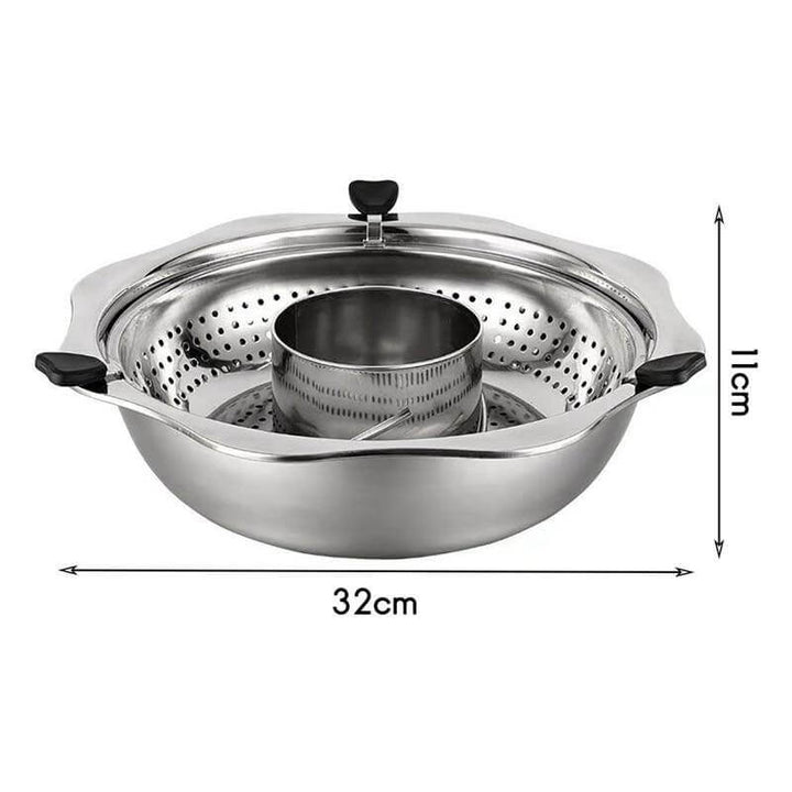 Viskana Stainless Steel Rotating Easy Cook Hot Pot Cookware