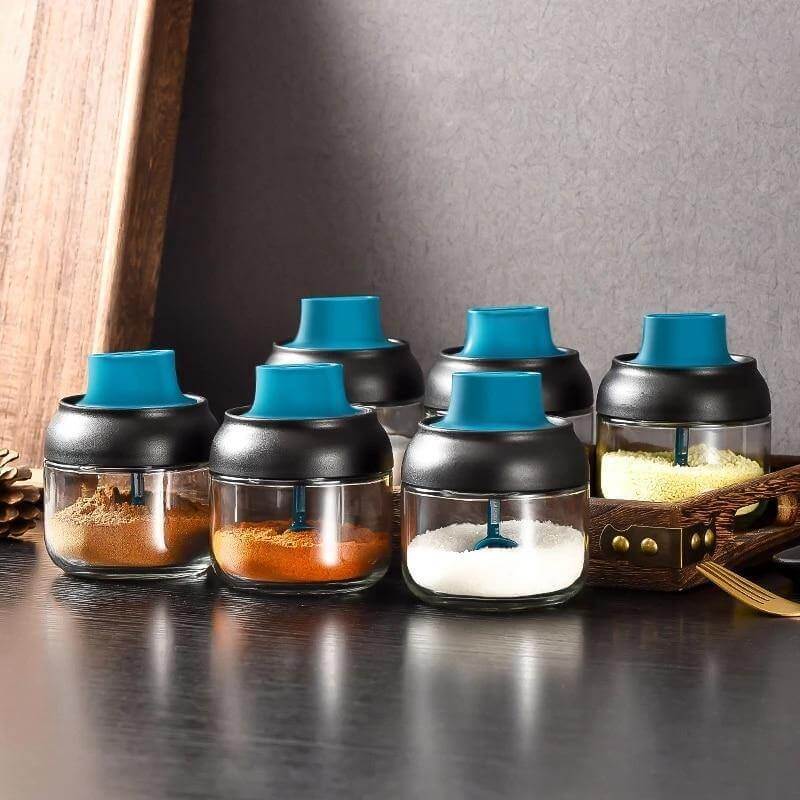 Viskana Salt and Pepper Seasoning Organizer Spice Jars