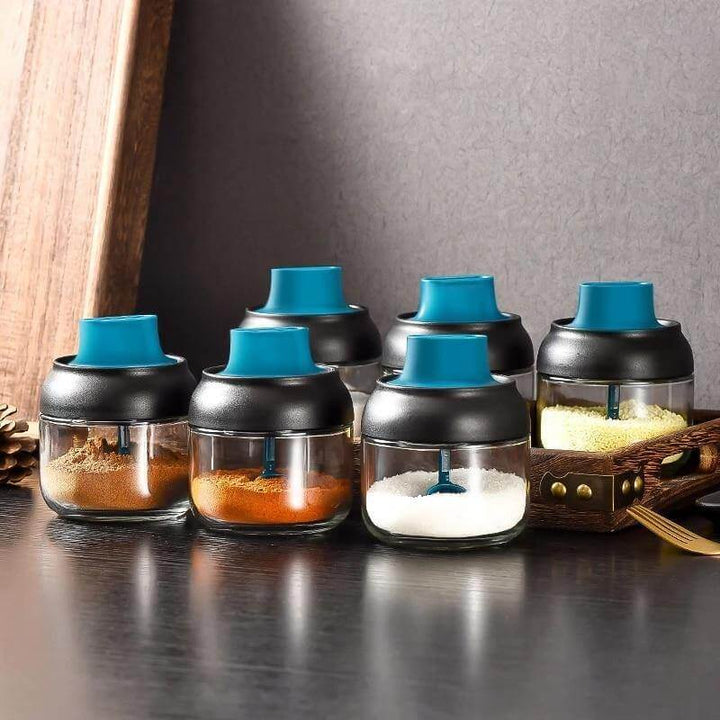 Viskana Salt and Pepper Seasoning Organizer Spice Jars