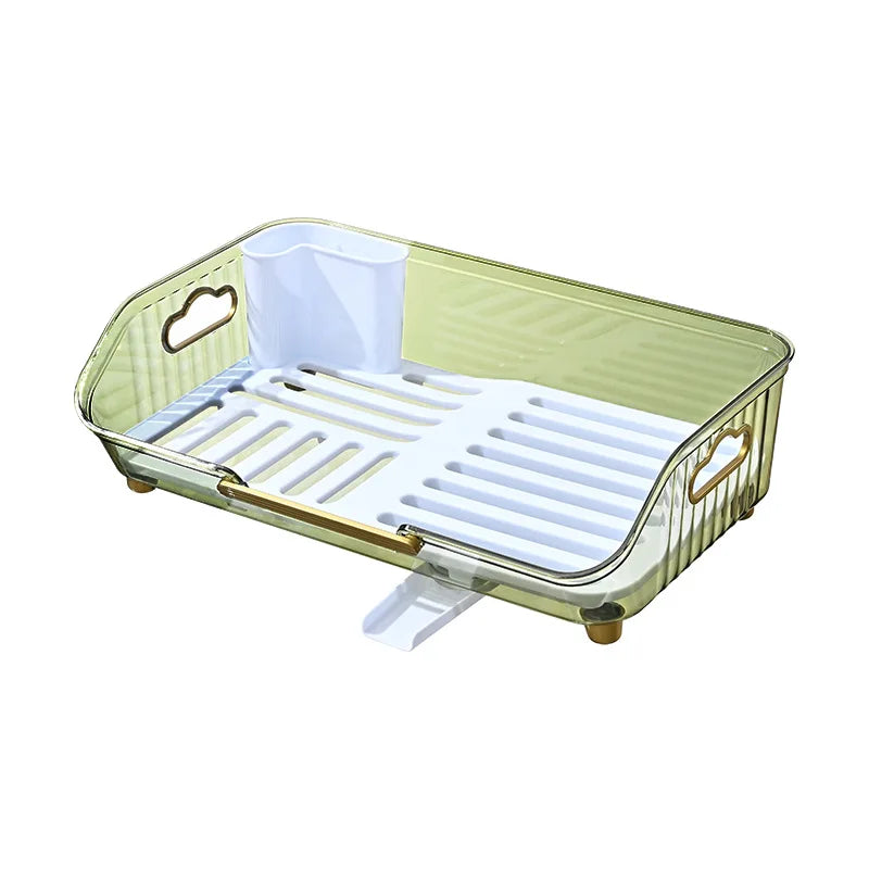 Detachable Sink Dish Drainer Countertop Organizer with Utensil Holder Viskana