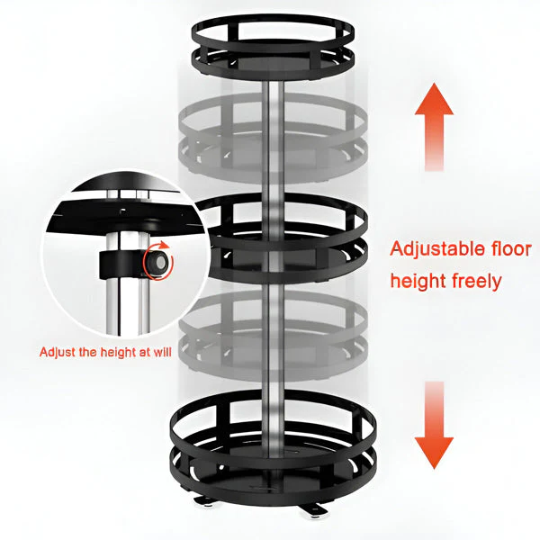 Viskana 3 Tier Swivel Metal Organizer