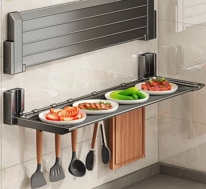 FlexiRack – Collapsible Spice Rack with Hooks Viskana