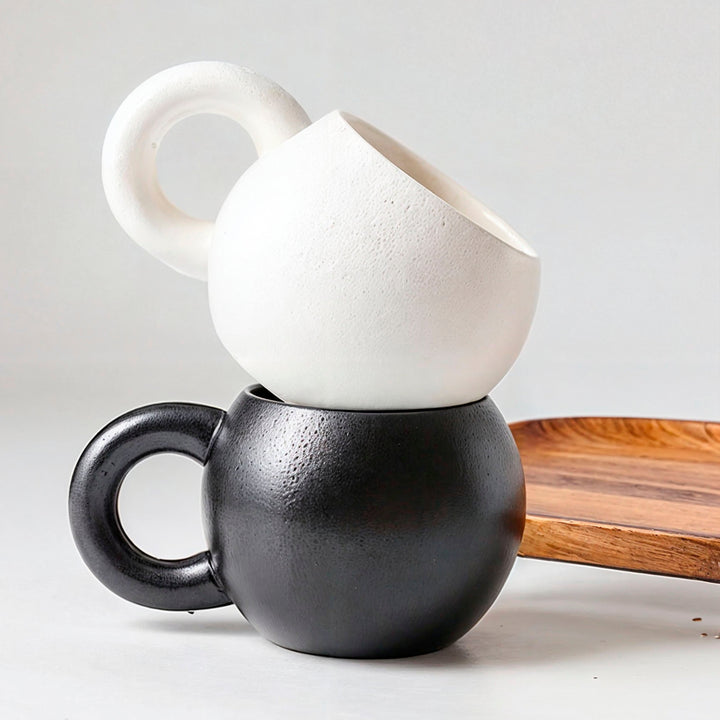 Stella Cup – Luxury Geometric Porcelain Mug Viskana