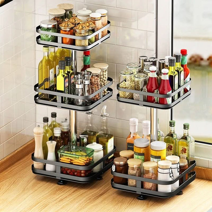 Viskana 360° Rotating Ingot Rack for Kitchen Cabinets