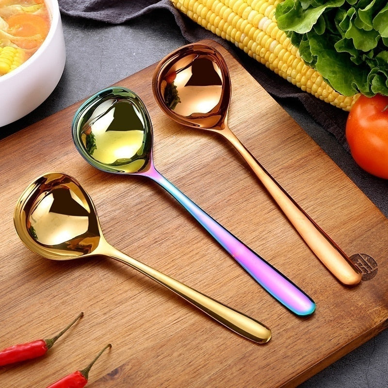 Family Soup Spoon Stainless Steel Kitchen Cooking Spoon Soup Spoon Viskana
