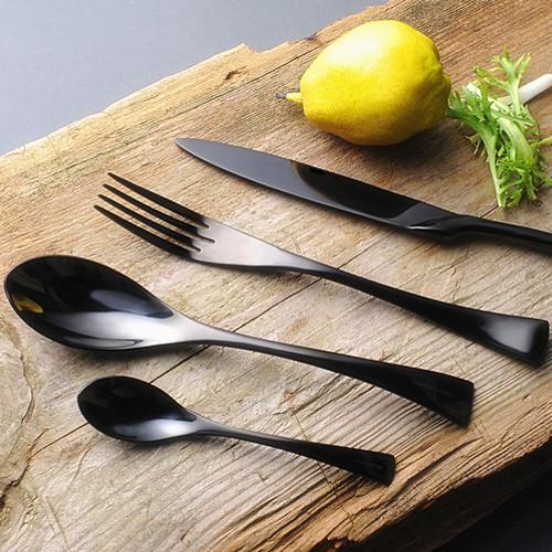 Jet Black Silverware - 4 Piece Set Viskana