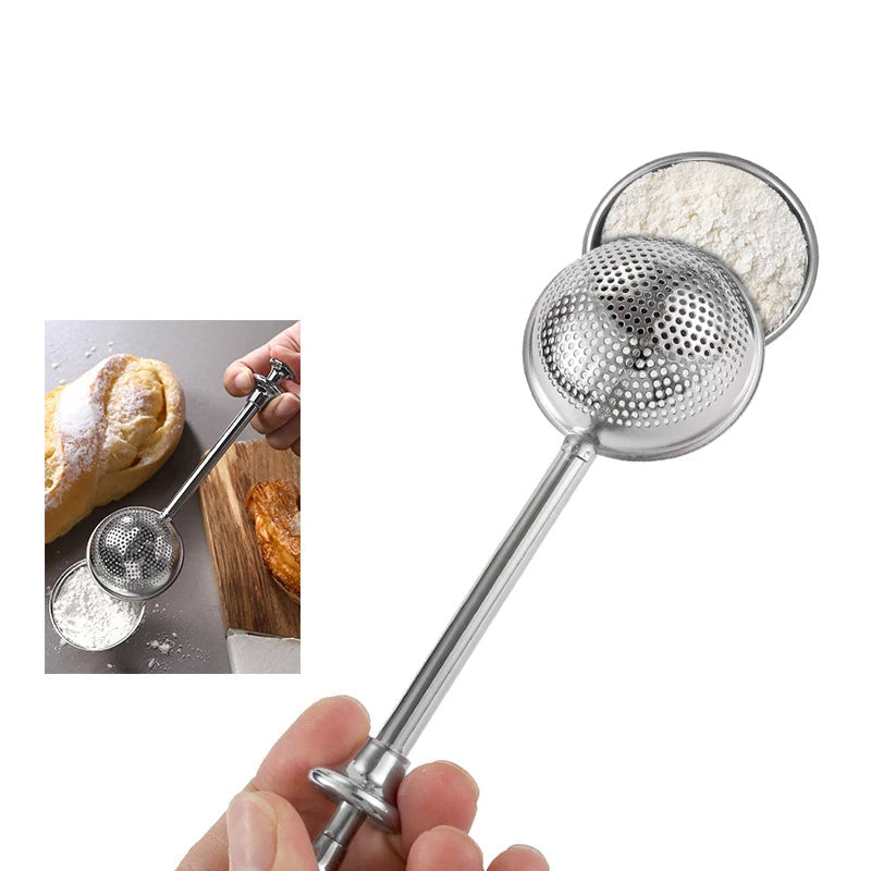 Flour Powder Shaker Filter Spoon Baker Dusting Wand for Sugar Sifter Viskana