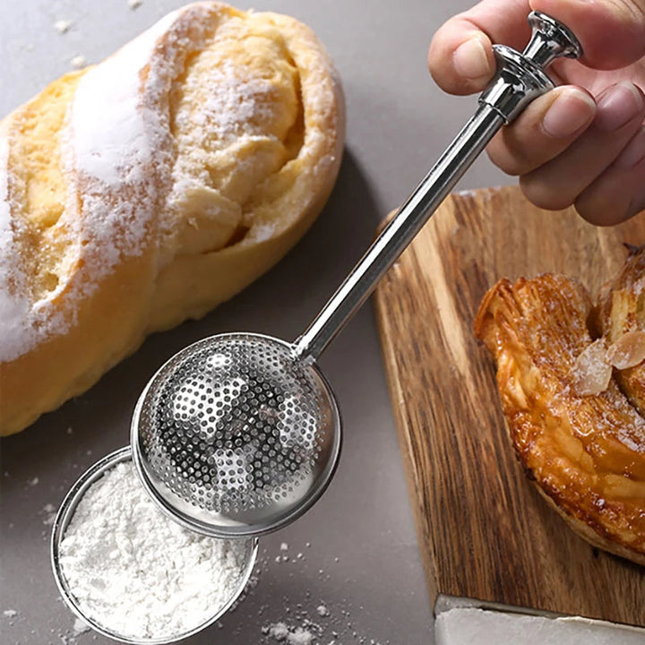 Flour Powder Shaker Filter Spoon Baker Dusting Wand for Sugar Sifter Viskana